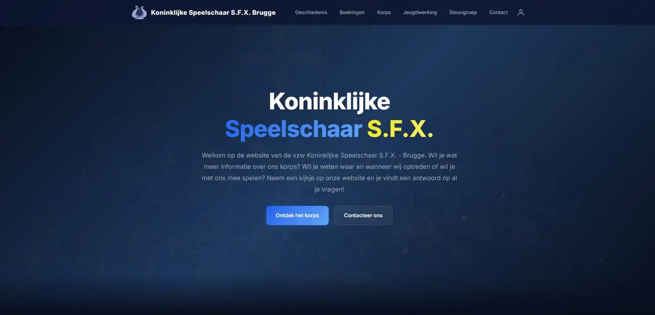 Koninklijke Speelschaar S.F.X. website